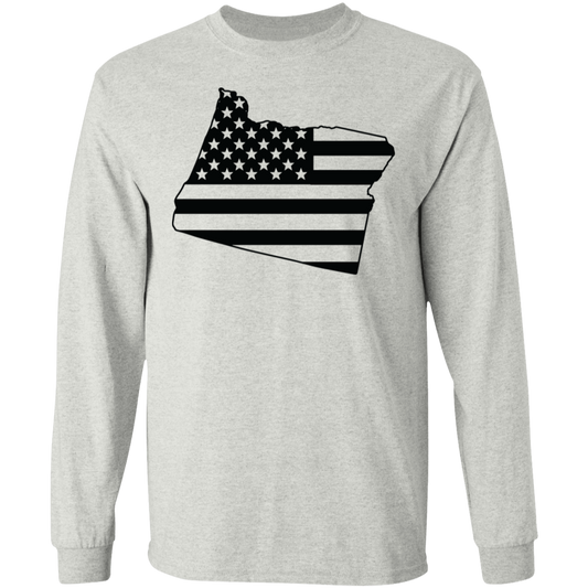 Oregon American Flag State Long Sleeve T-Shirt