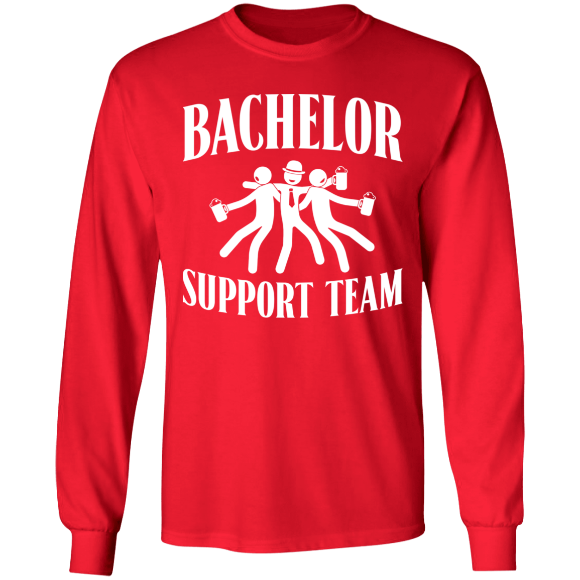 Bachelor Party Funny Support Team Long Sleeve T-Shirt
