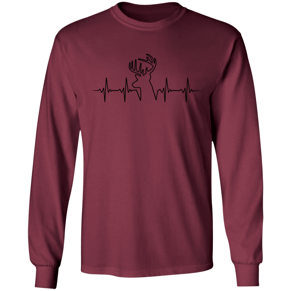 Hunter Heartbeat Deer Long Sleeve T-Shirt