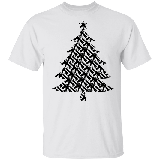 Rifle Firearm Christmas Tree T-Shirt