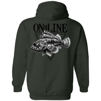 Sculpin Fish On The Line Saltwater Double Sided Pullover Hoodie