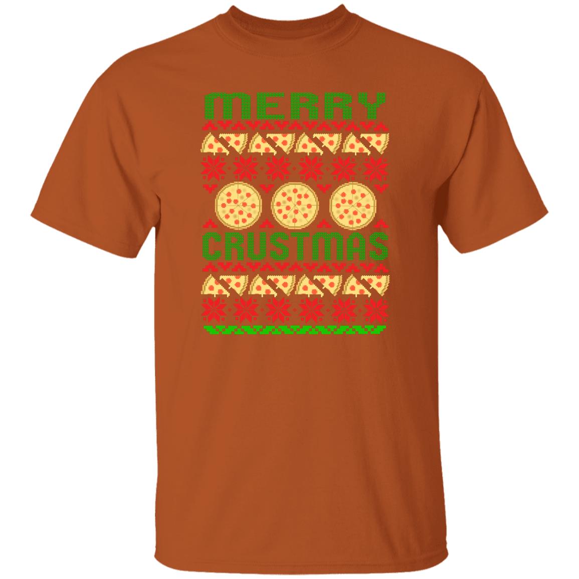 Merry Crustmas Pizza Funny Christmas T-Shirt