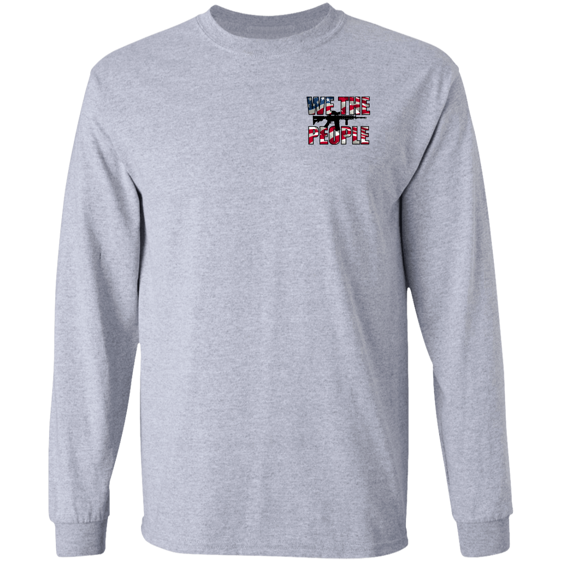 We the People American Bald Eagle 1776 Double Sided Long Sleeve T-Shirt