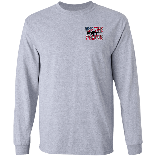 We the People American Bald Eagle 1776 Double Sided Long Sleeve T-Shirt