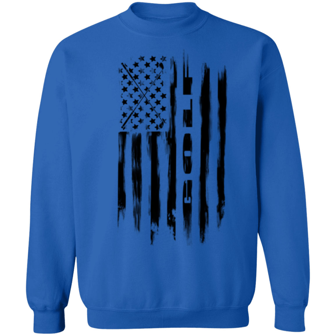 Golf Golfing American Flag Crewneck Sweatshirt