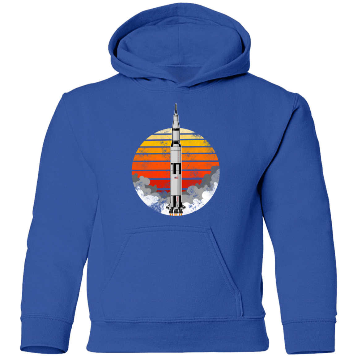 Youth Space USA Sun Rocket Ship Launch Pullover Hoodie