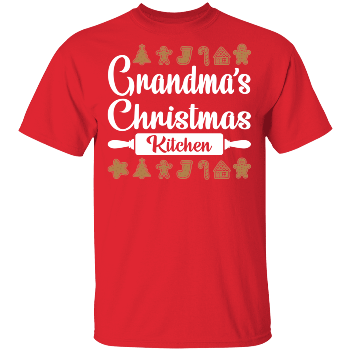 Grandma's Christmas Kitchen Gingerbread Cookies Ugly Christmas T-Shirt