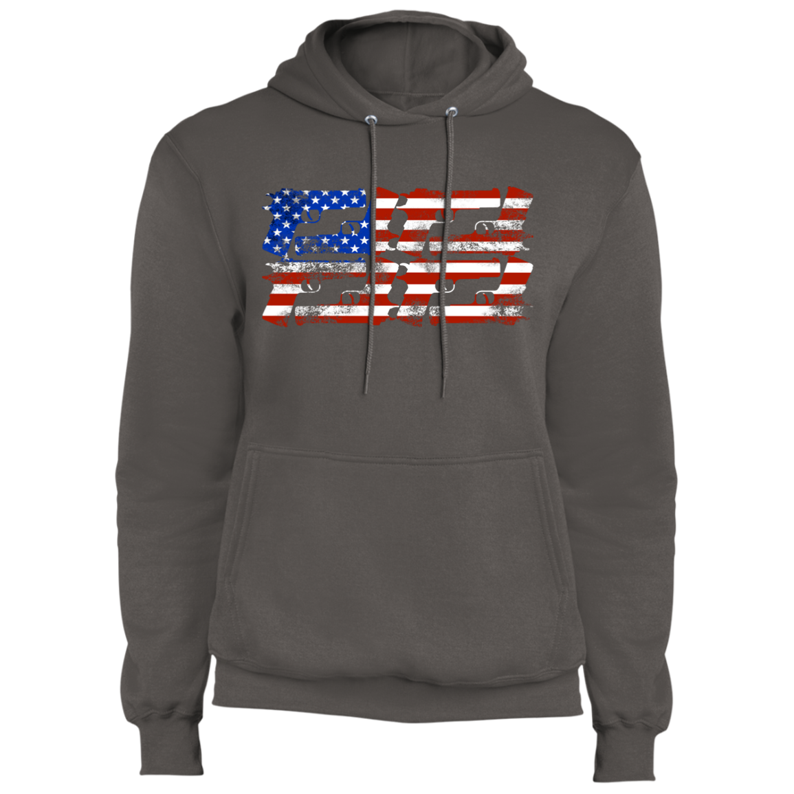 Handgun Pistol Firearm American Flag Pullover Hoodie
