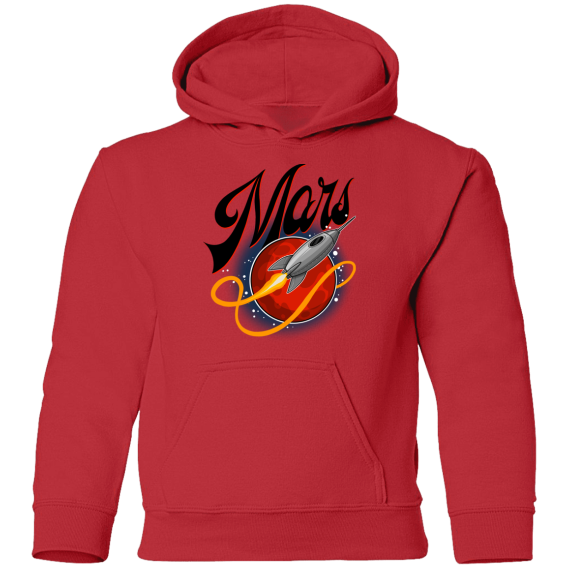 Youth Space Mars Space Ship Old Style Pullover Hoodie