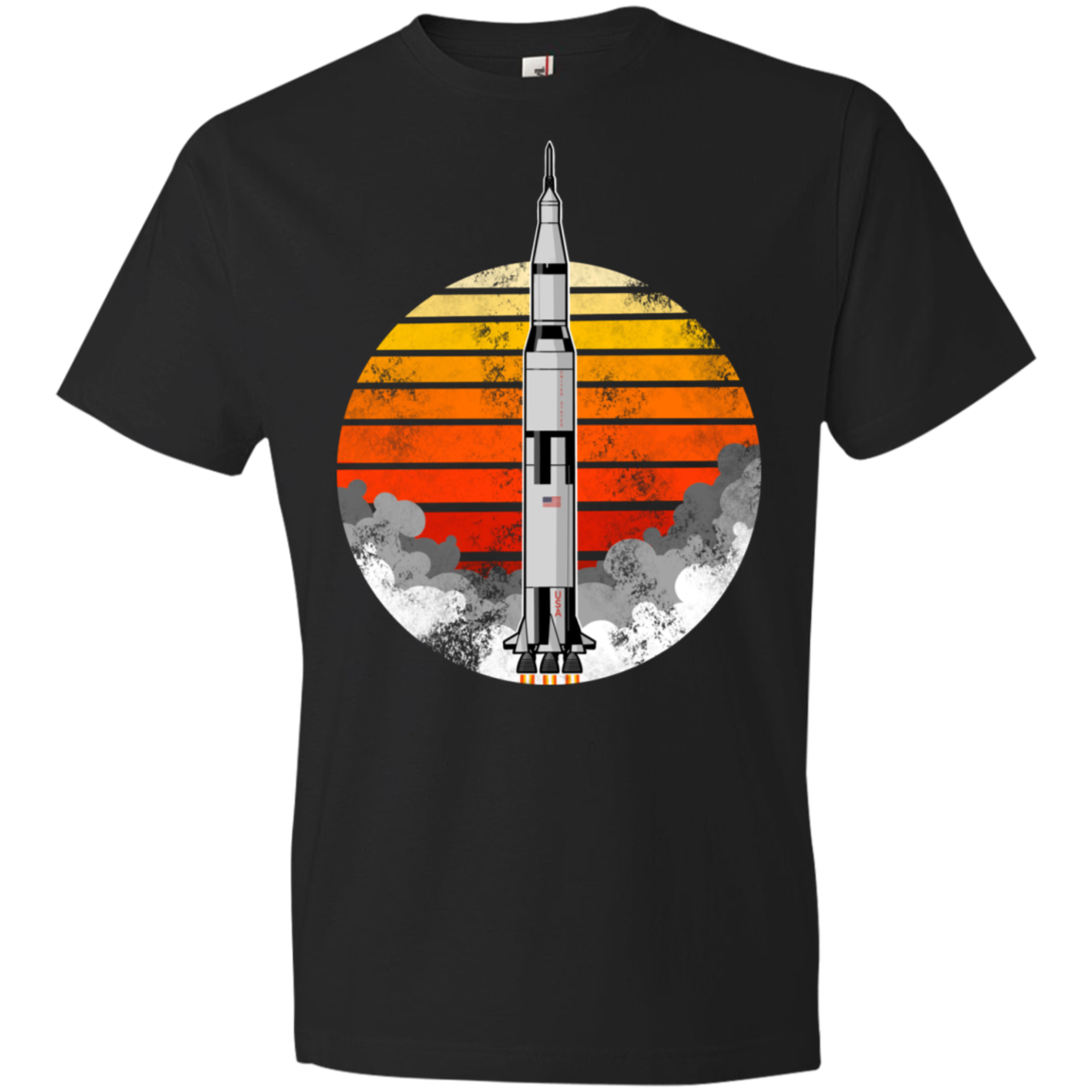 Youth Space USA Sun Rocket Ship Launch Lightweight T-Shirt