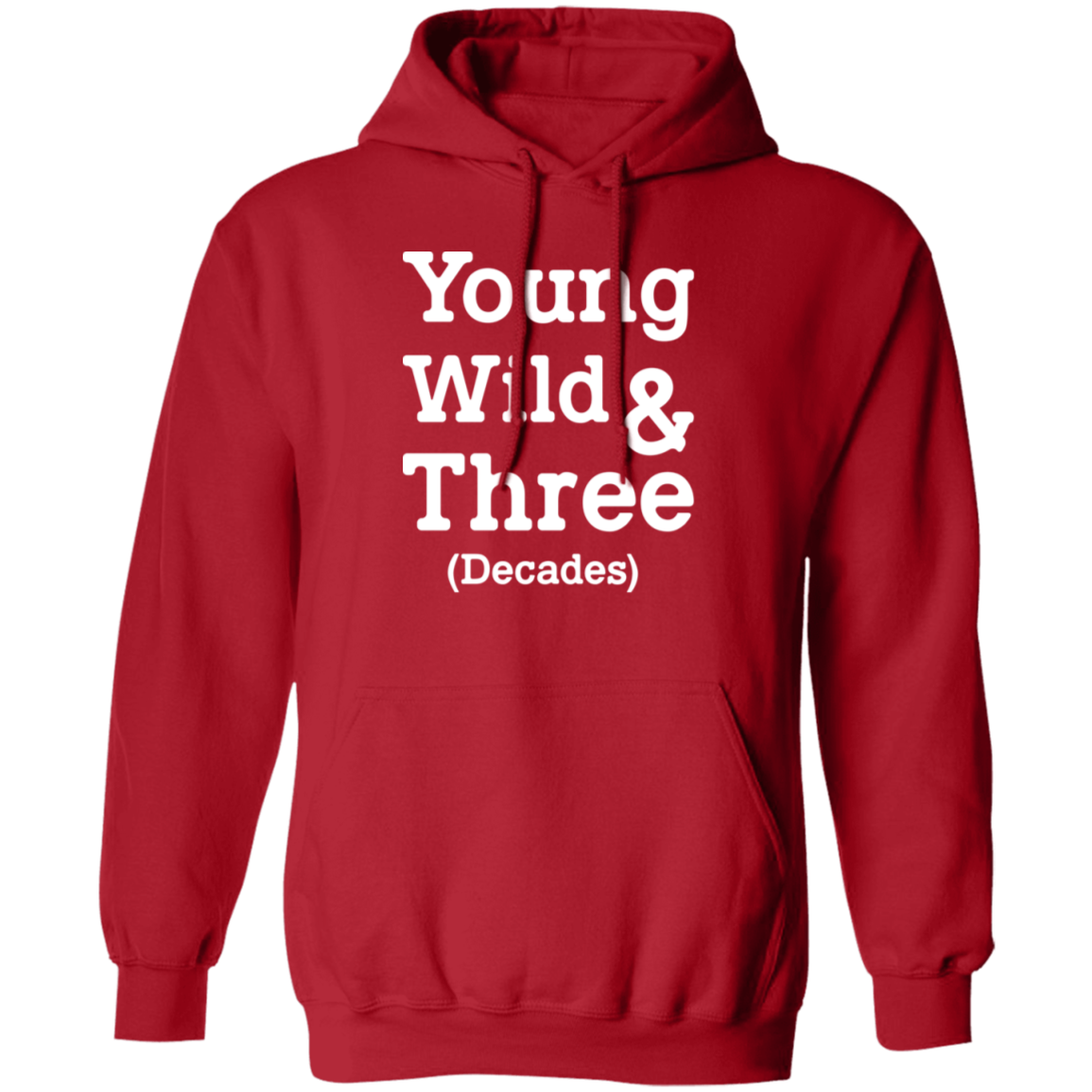 Young Wild And Three Decades Funny Thirties Birthday Pullover Hoodie