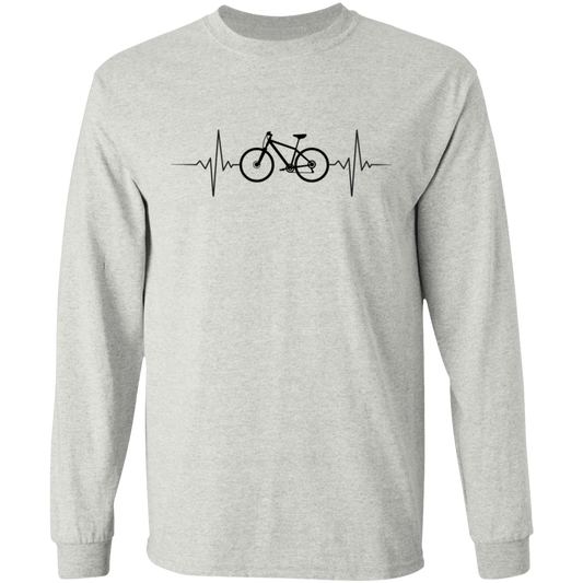 Bike Bicycle Heartbeat Long Sleeve T-Shirt