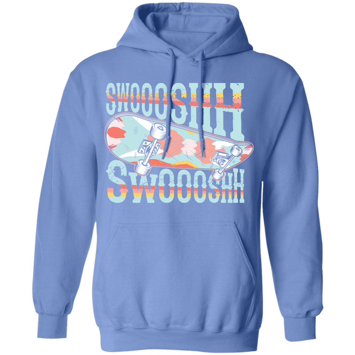Swoosh Swoosh Skateboarding Skateboarder Pullover Hoodie