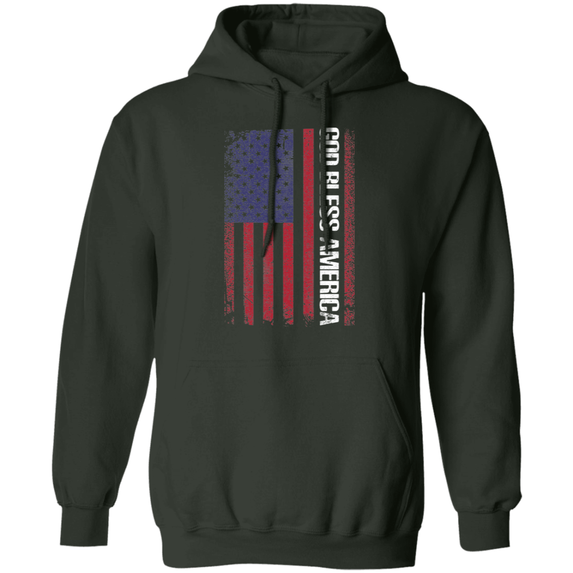 God Bless America American Flag USA  Pullover Hoodie