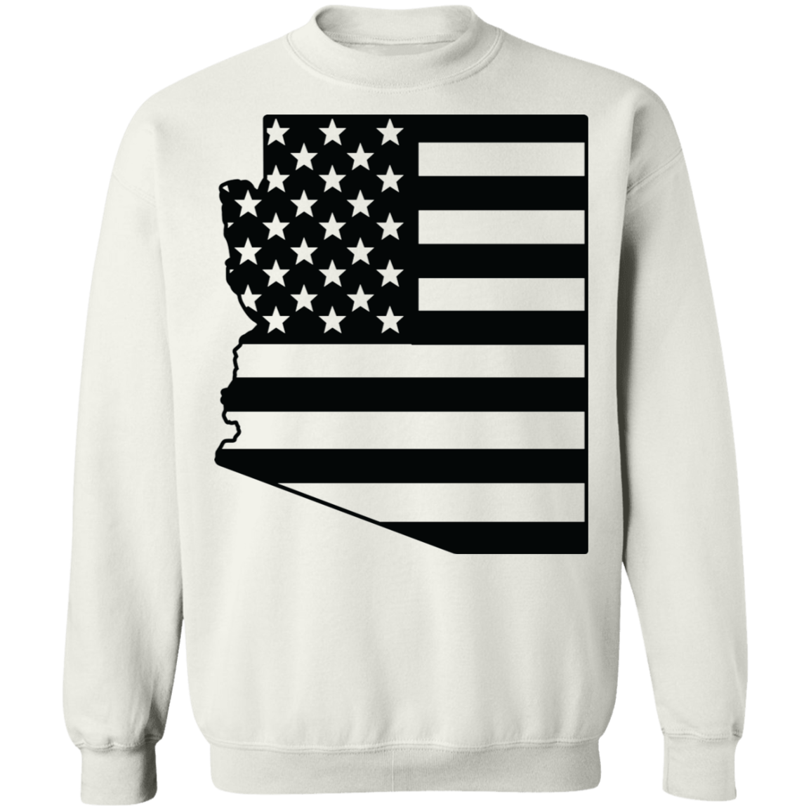 Arizona AZ State American Flag USA Crewneck  Sweatshirt