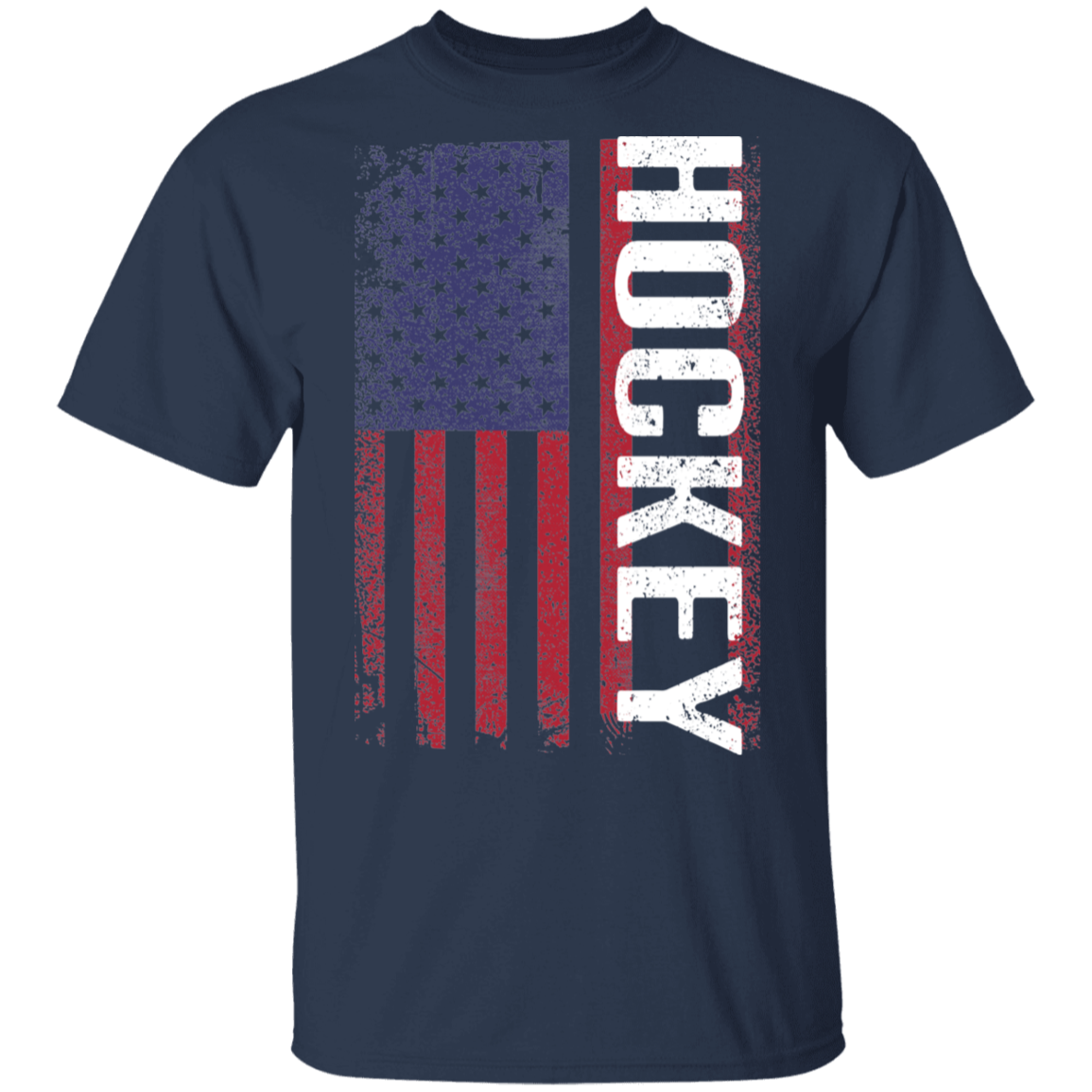 Hockey American Flag  T-Shirt