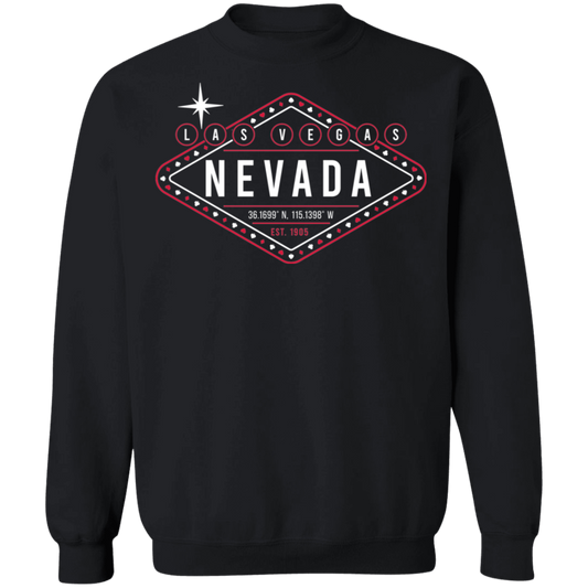 Las Vegas Nevada Lights Gambling Crewneck Sweatshirt