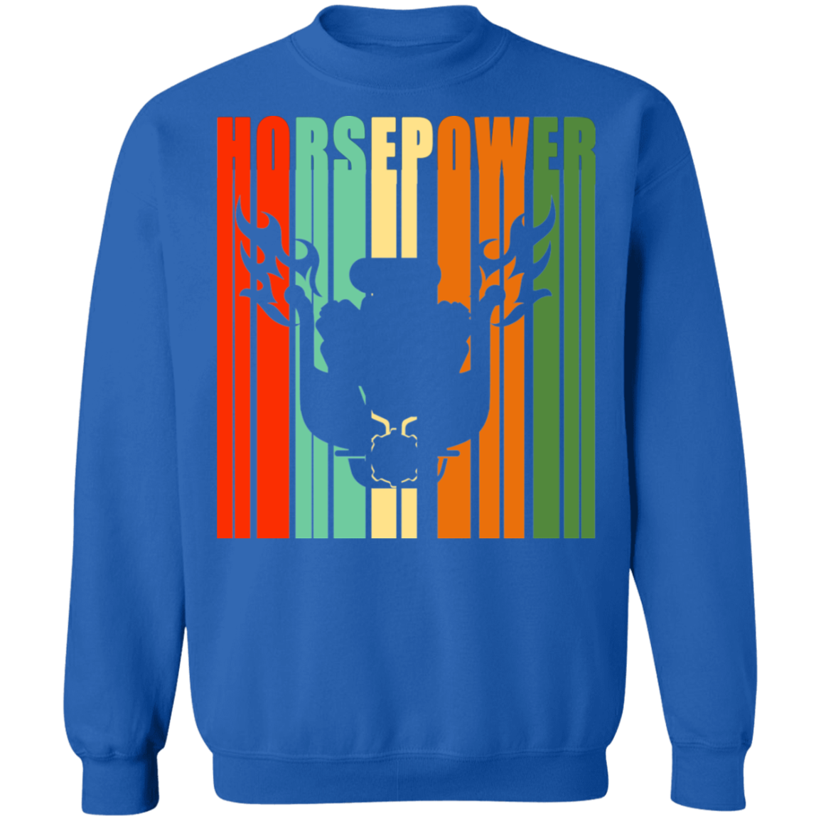 power horse Horsepower HP V8 American Muscle Crewneck Sweatshirt