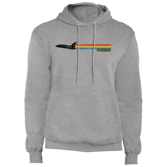 Men's Space Rocket Ship Explorer Fleece Pullover Hoodie