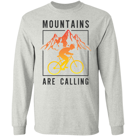 Mountains Are Calling Mountain Biking Bike Long Sleeve T-Shirt