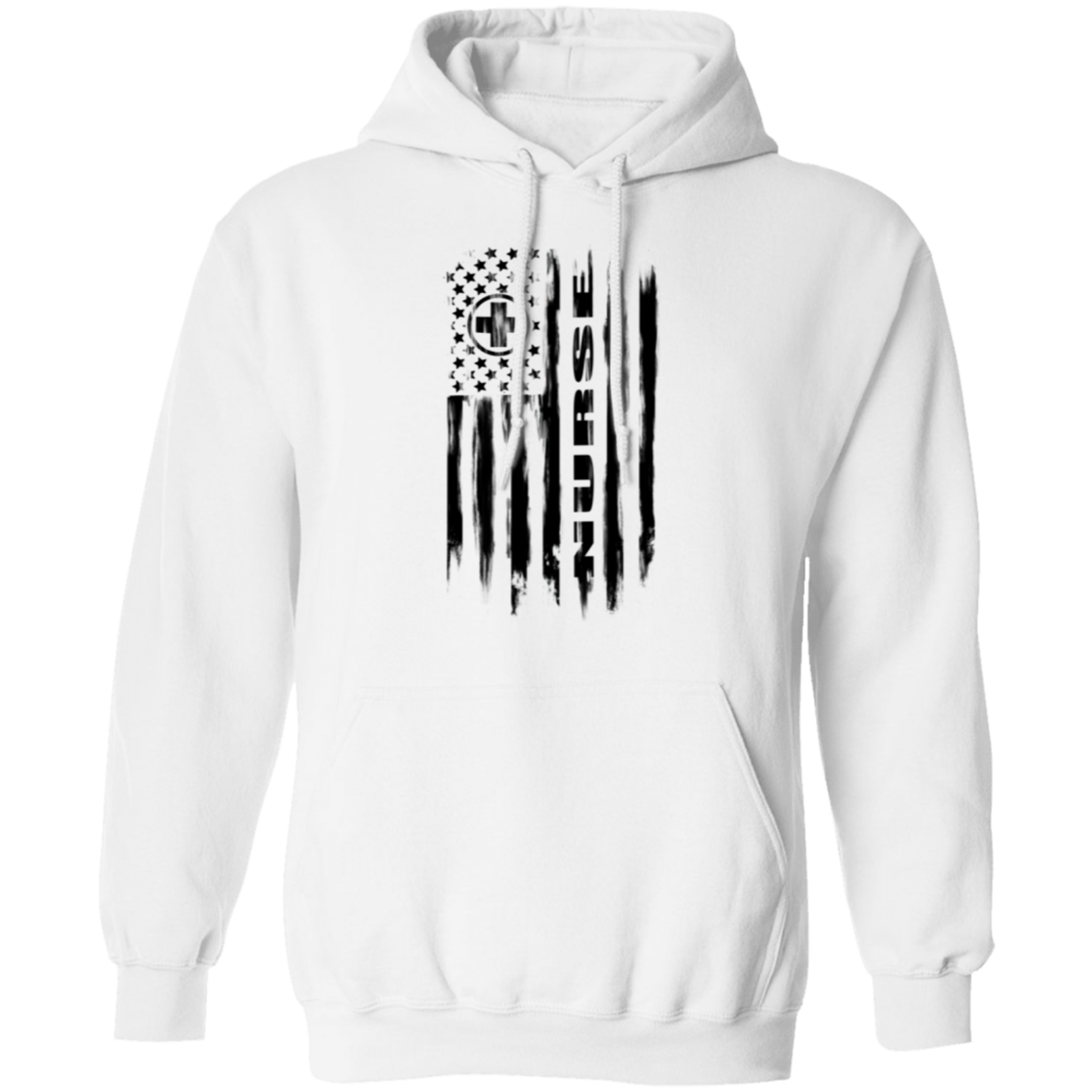 Nurse Hospital RN Nursing Medical American Flag Pullover Hoodie