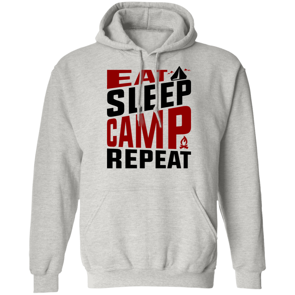 Eat Sleep Camp Repeat Camping Pullover Hoodie