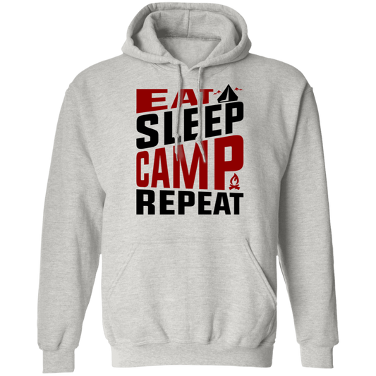 Eat Sleep Camp Repeat Camping Pullover Hoodie