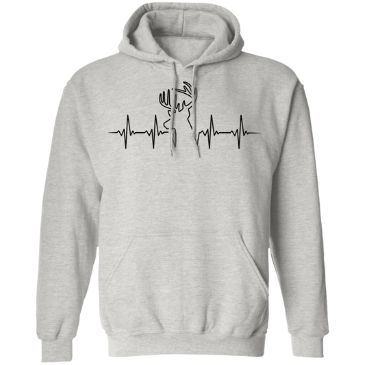 Hunter Hunting Heartbeat Deer Pullover Hoodie