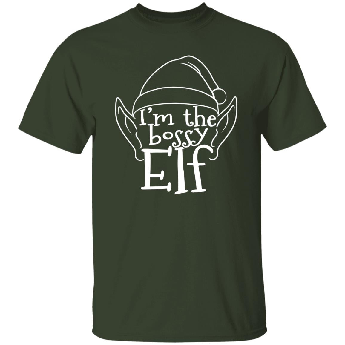 I'm The Bossy Elf Funny Christmas T-Shirt
