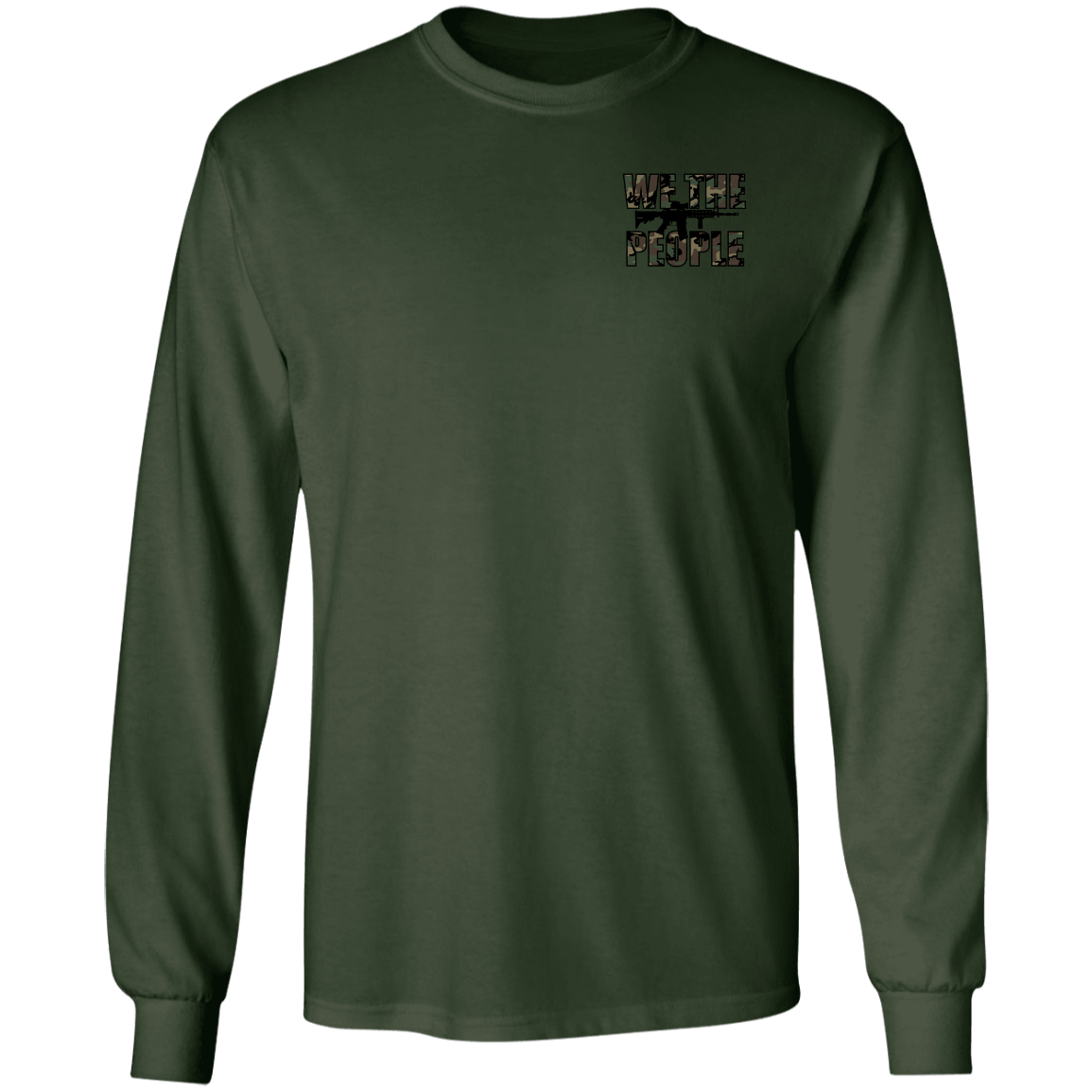We the People Don't Tread on Me Gadsden Flag Double Sided Long Sleeve T-Shirt