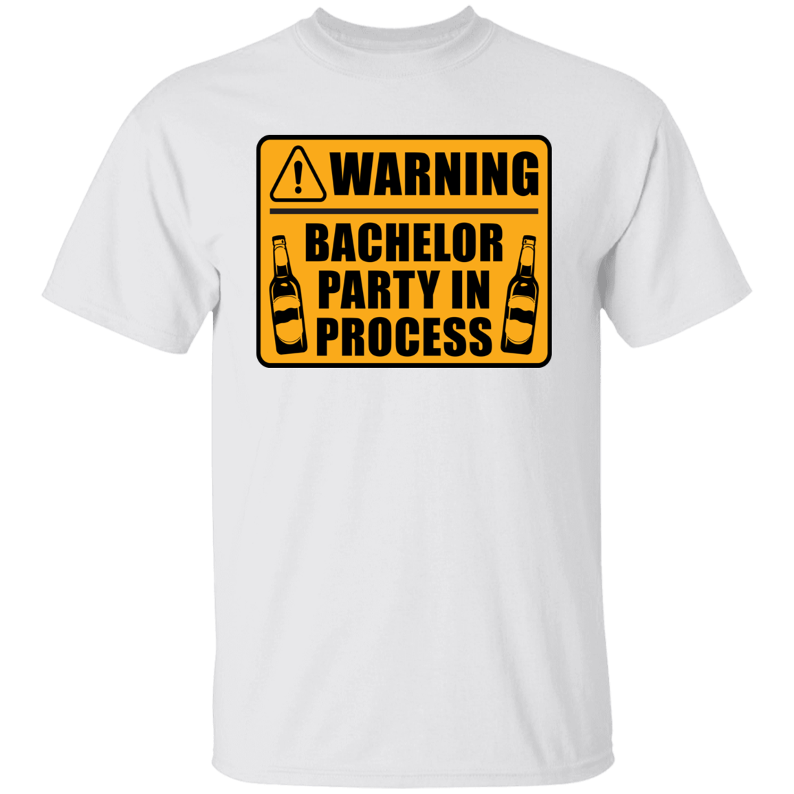 Funny Warning Bachelor Party In Process T-Shirt