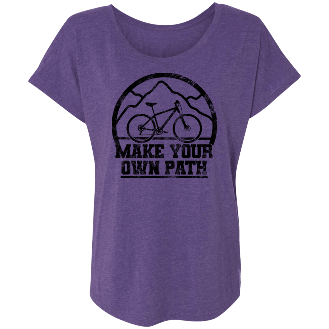 Make Your Own Path Mountain Biking Women's Dolman Sleeve