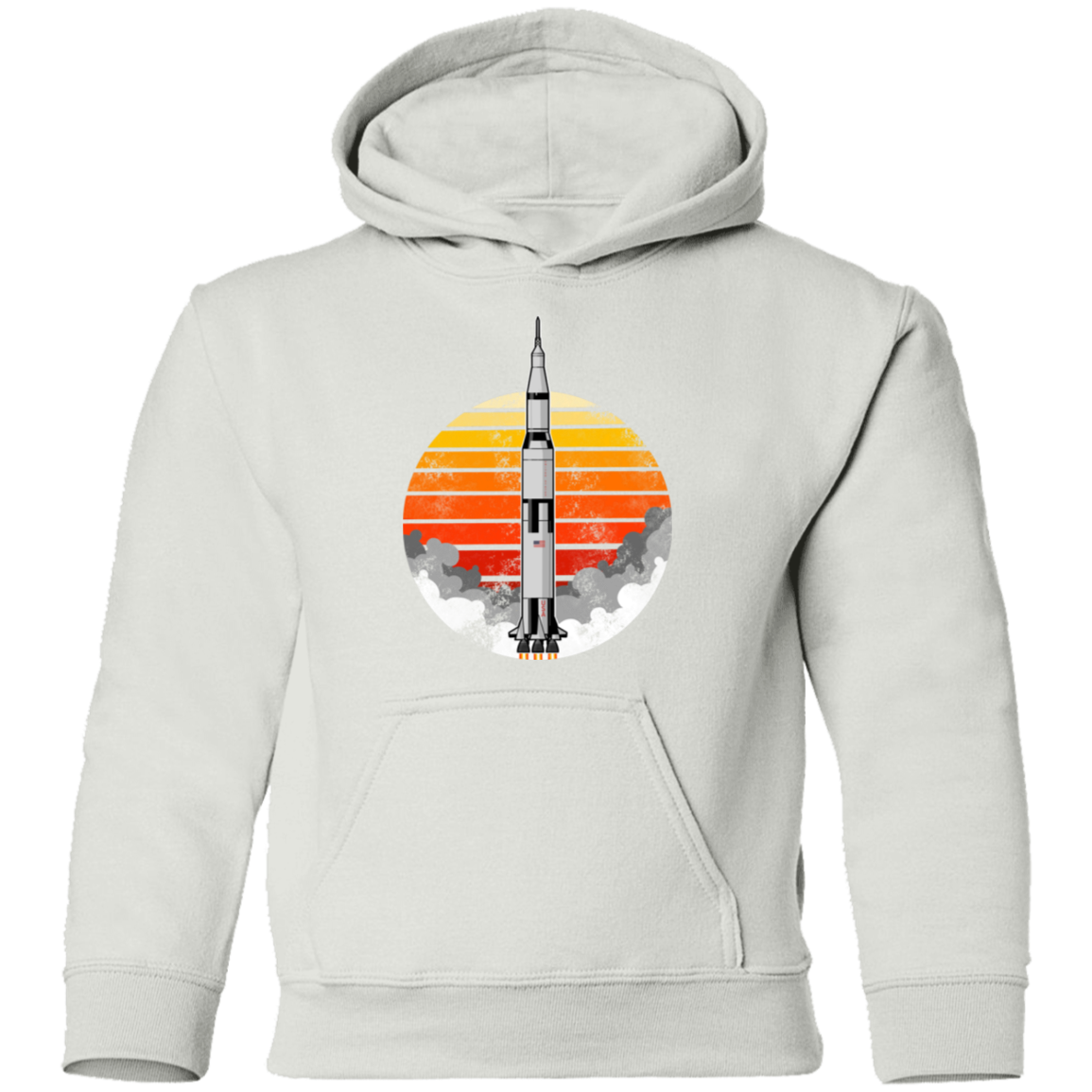 Youth Space USA Sun Rocket Ship Launch Pullover Hoodie