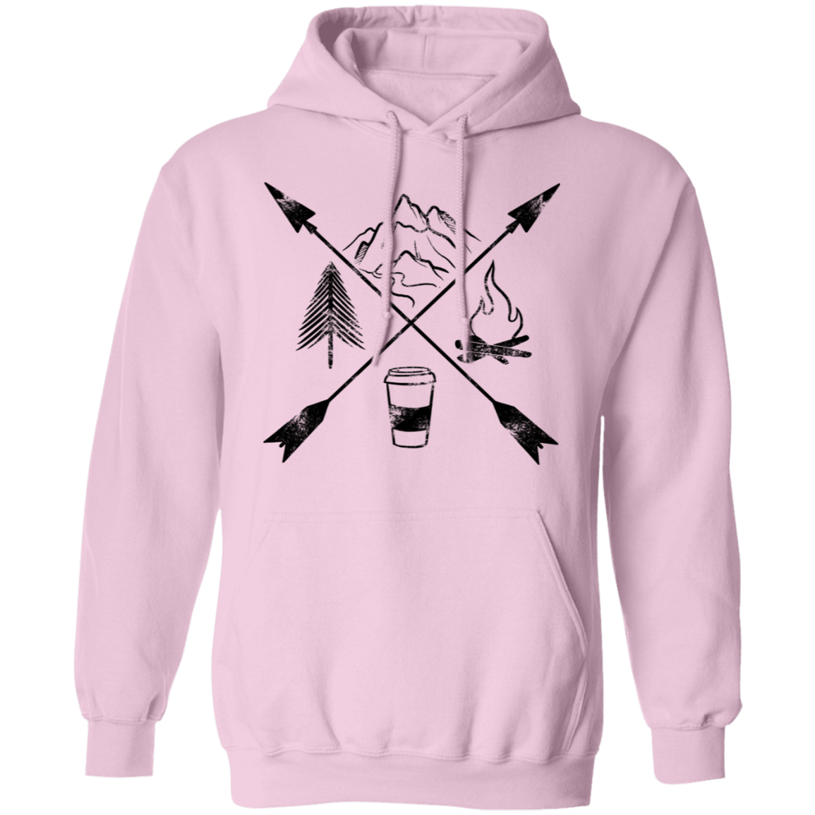 Hiking Camping Outdoor Coffee Women's Pullover Hoodie