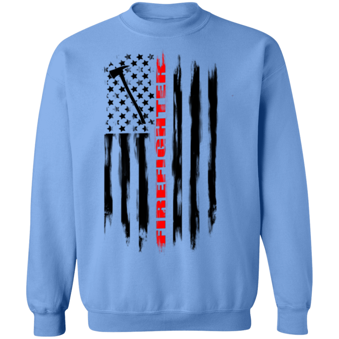 Firefighter Fireman Firewoman Fire Department American Flag Crewneck Sweatshirt