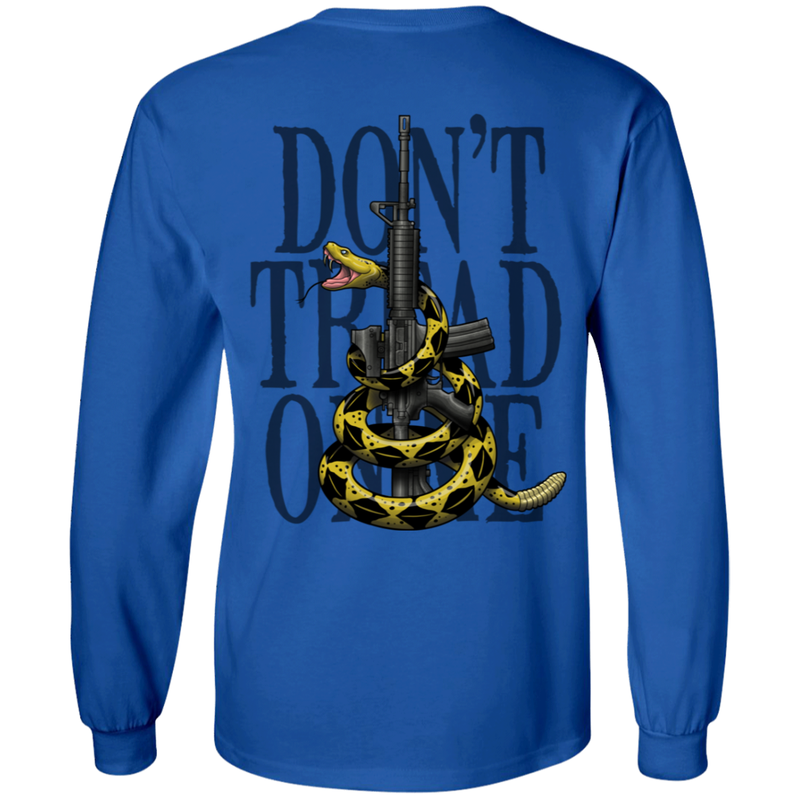 We the People Don't Tread on Me Gadsden Flag Double Sided Long Sleeve T-Shirt