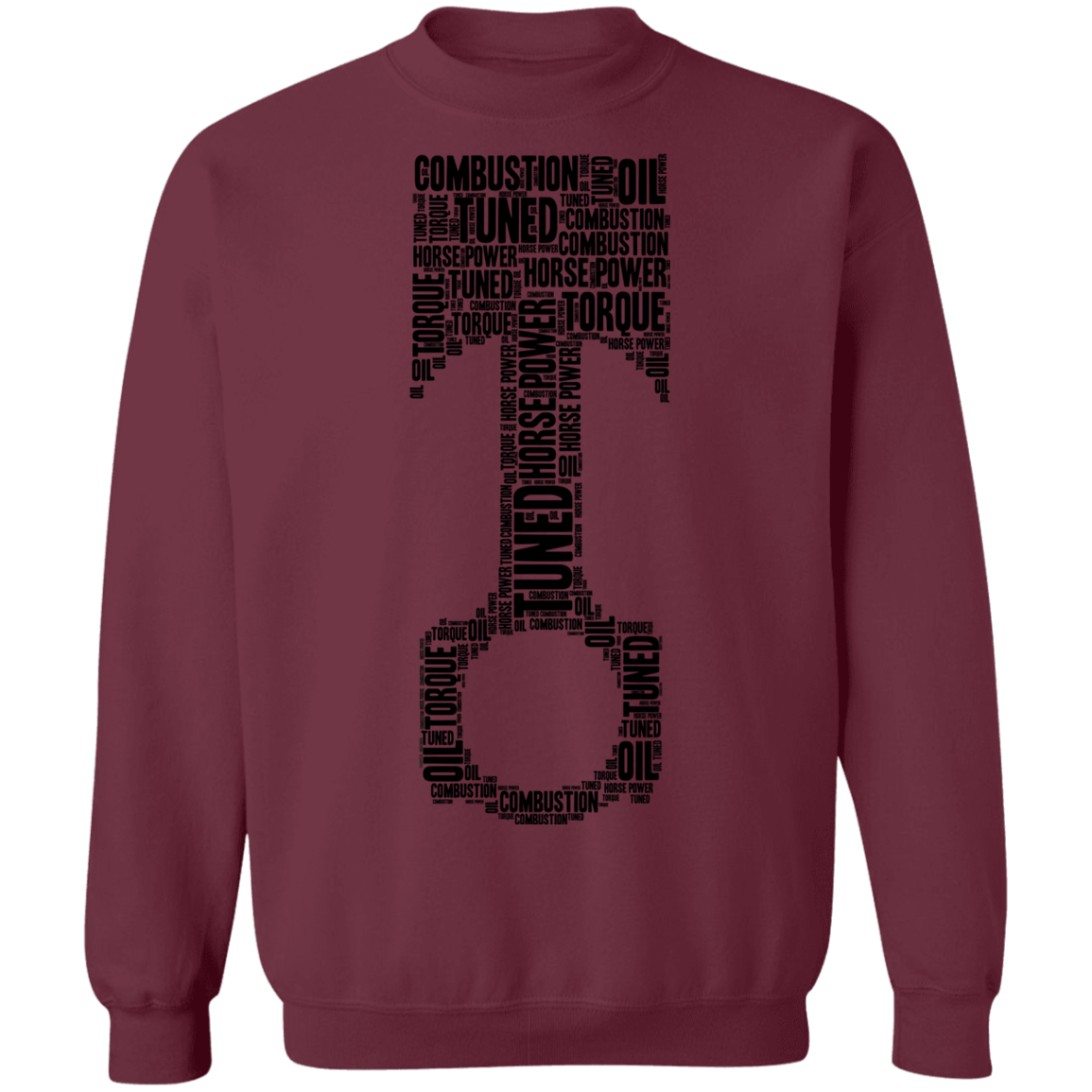 Word Piston Word Piston HP Boost Tuned Combustion Crewneck Sweatshirt
