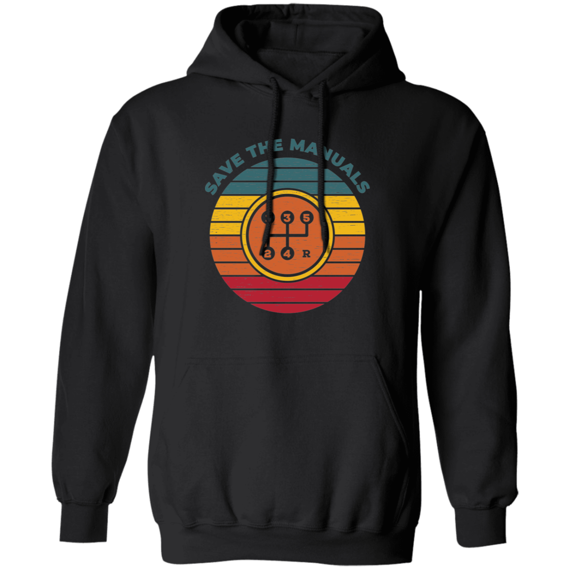 Save the Manuals Stick Shift 5 Speed Pullover Hoodie