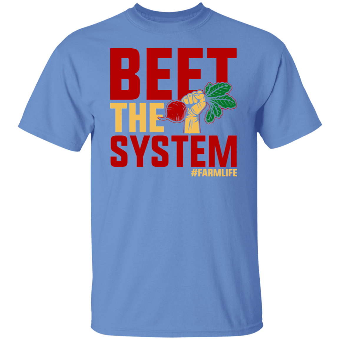 Beet The System Funny Farming T-Shirt