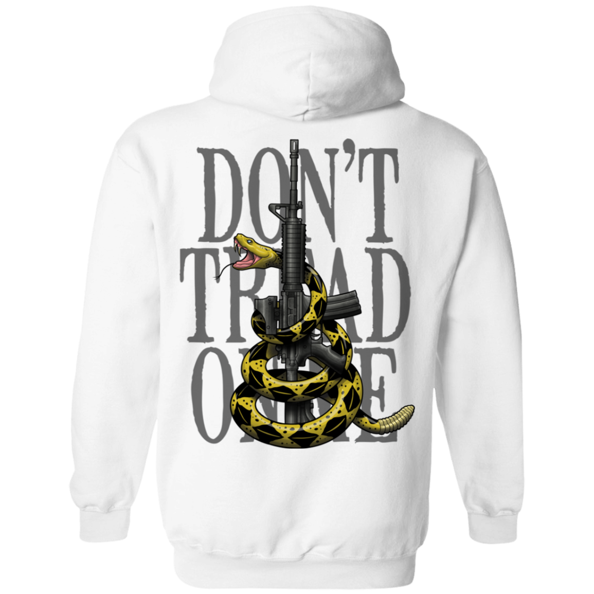 We the People Don't Tread on Me Gadsden Flag Double Sided Pullover Hoodie