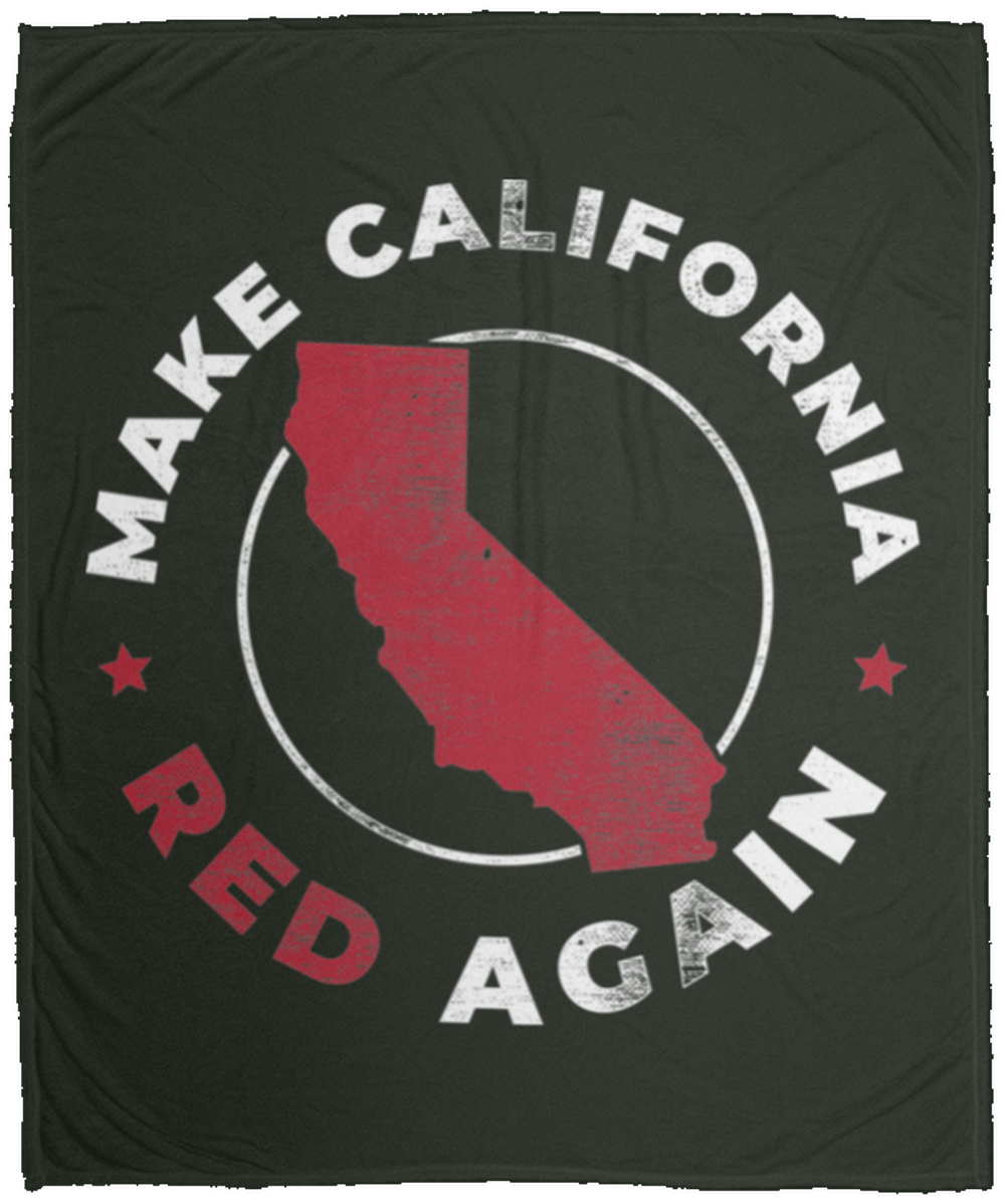 Make California Red Again Republican Fleece Blanket - 50x60