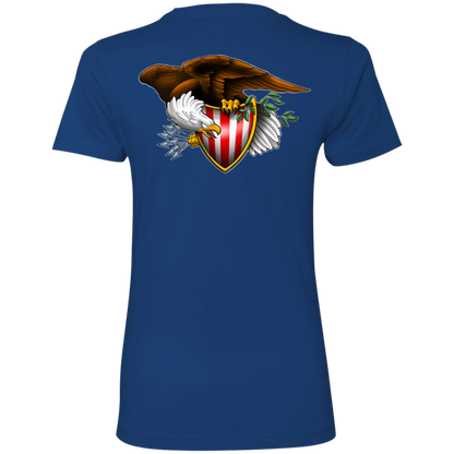 Patriot American Bald Eagle Women's Double Sided Boyfriend T-Shirt