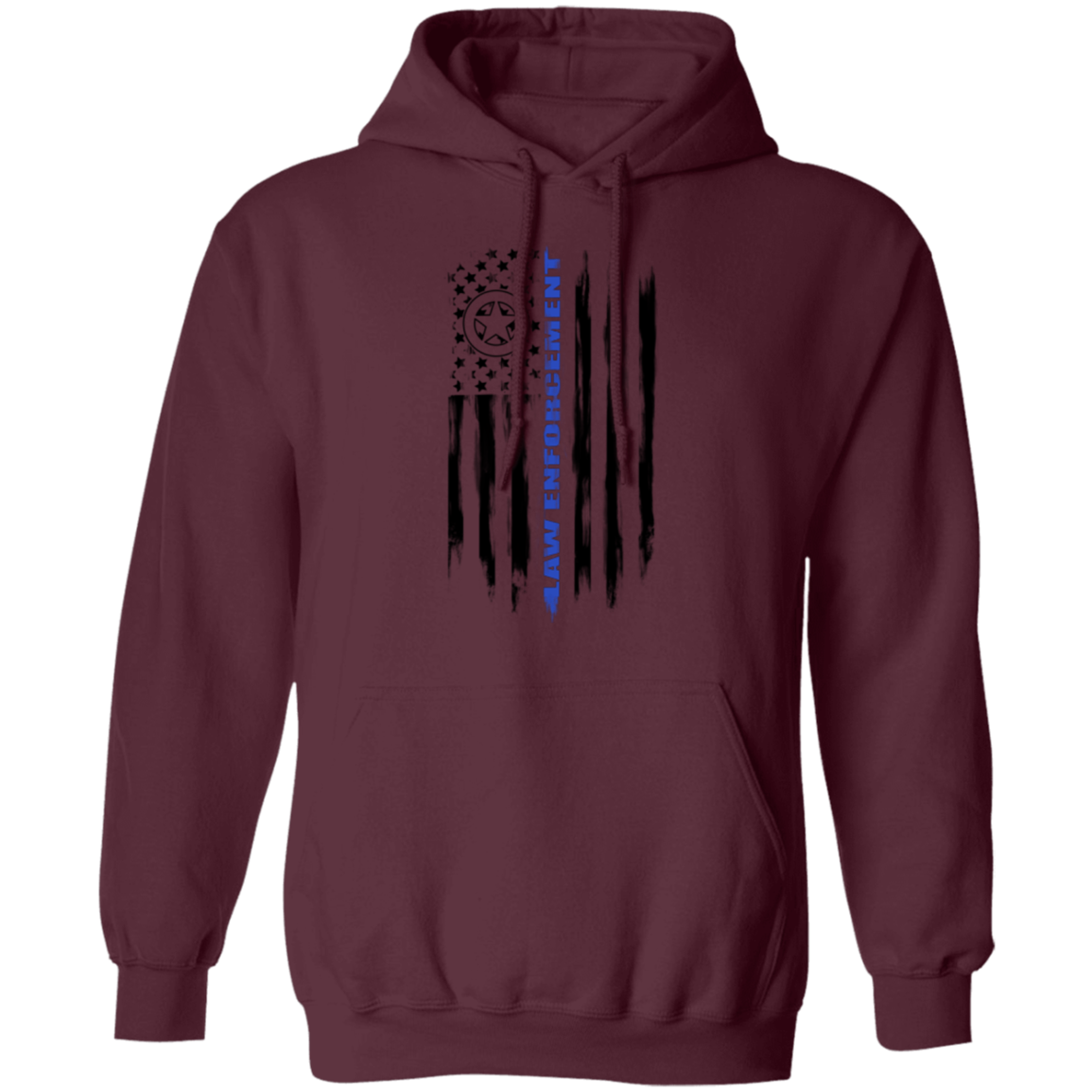 Law Enforcement Deputy Sheriff Police Officer Cop  American Flag Pullover Hoodie