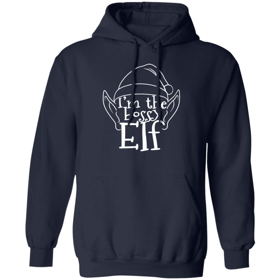 I'm The Bossy Elf Funny Christmas Pullover Hoodie