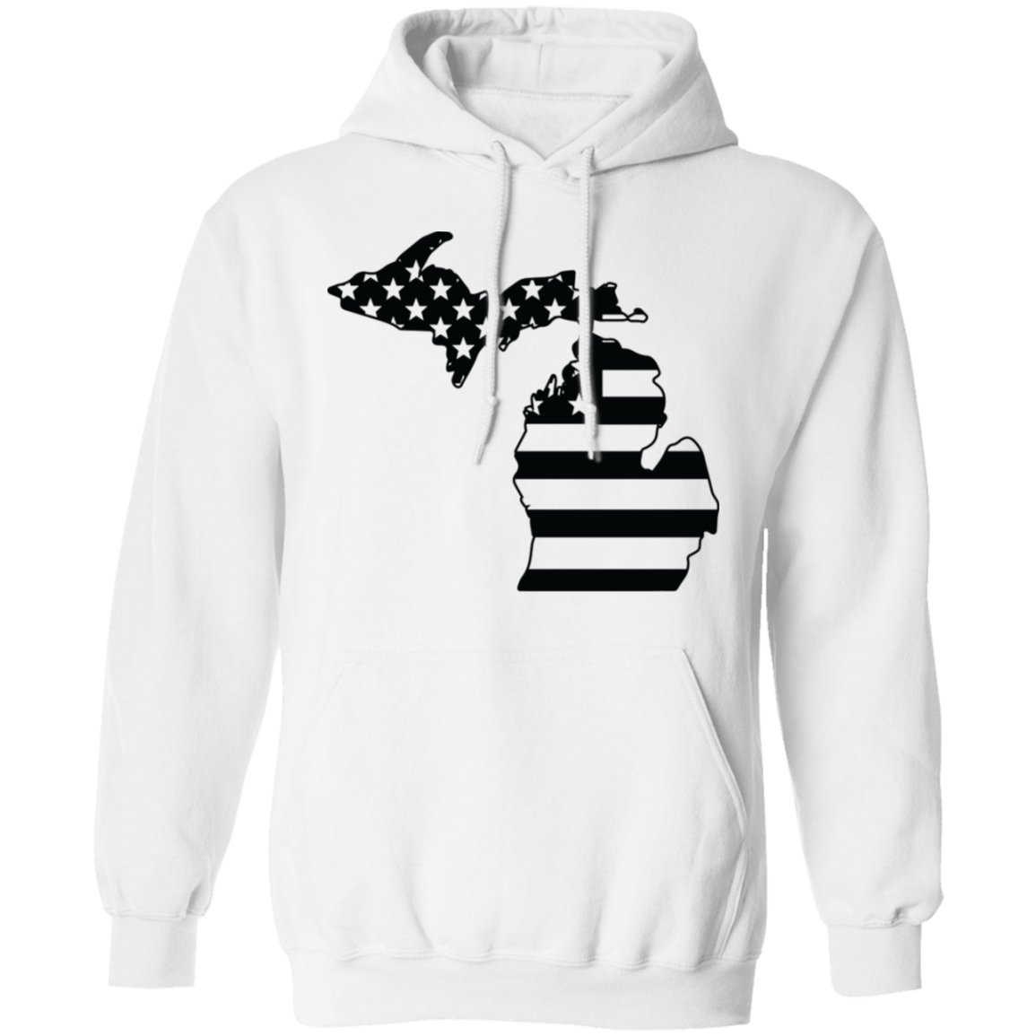 Michigan State American Flag Pride Pullover Hoodie