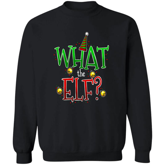 What the Elf? Funny Christmas Crewneck Sweatshirt