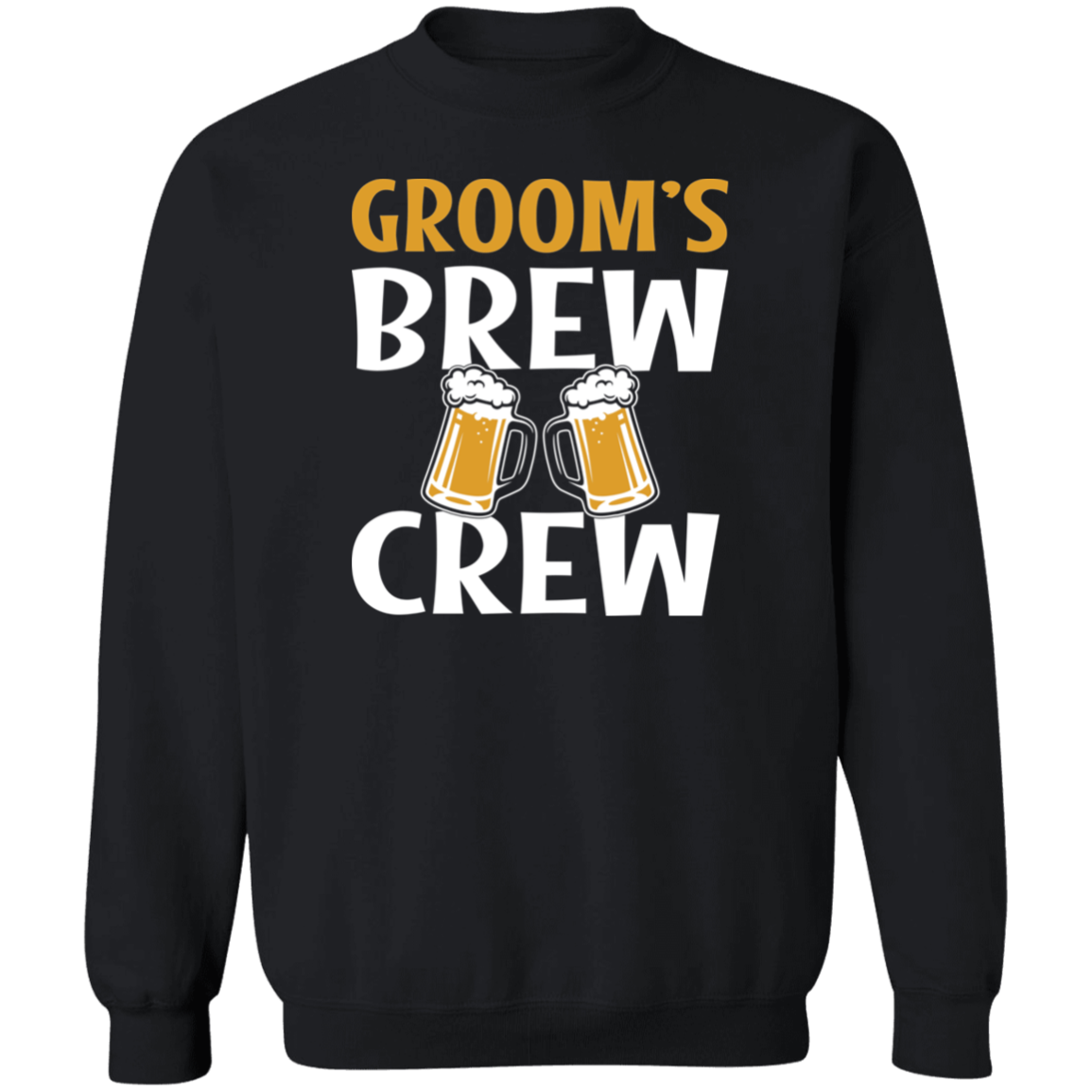 Bachelor Party Groom's Brew Crew Funny Crewneck Sweatshirt