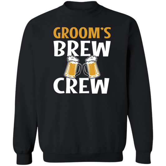 Bachelor Party Groom's Brew Crew Funny Crewneck Sweatshirt