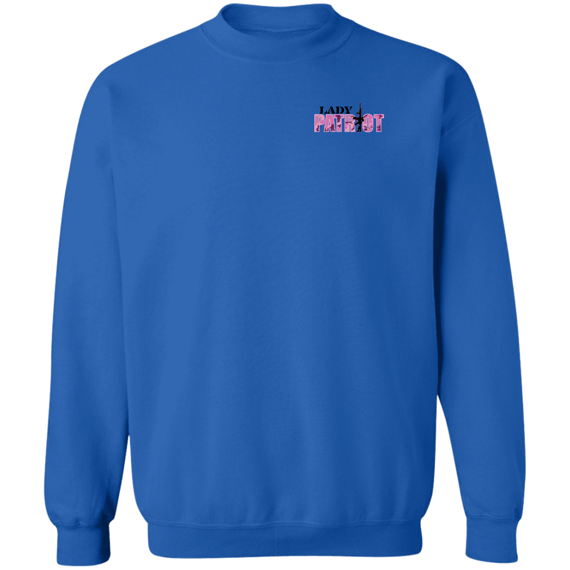 Lady Patriot 1776 American Bald Eagle Double Sided Crewneck Sweatshirt