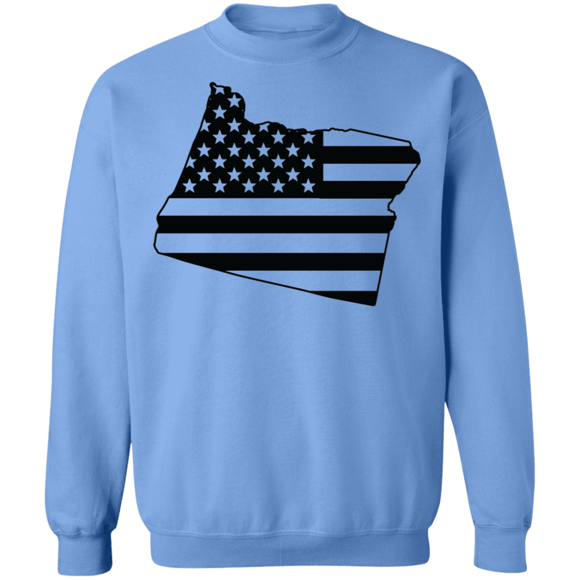 Oregon State American Flag USA Crewneck  Sweatshirt